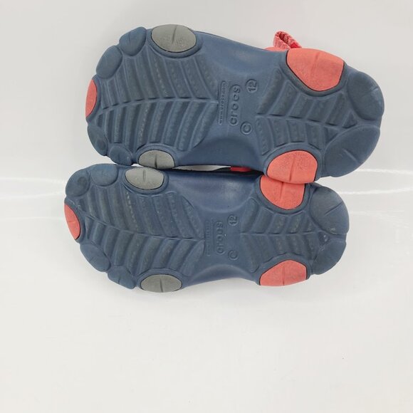 Crocs Boy's Navy Red Classic All Terrain Breathe Slip-On Casual Clogs Size 12 - Picture 5 of 7